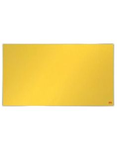 Tablero De Anuncios Nobo Impression Pro Fieltro Amarillo Formato Panoramico 70\" 1550X870 Mm