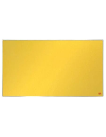 Tablero De Anuncios Nobo Impression Pro Fieltro Amarillo Formato Panoramico 70\" 1550X870 Mm