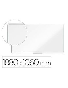 Pizarra Blanca Nobo Premium Plus Acero Vitrificado Formato Panoramico 85\" Magnetica 1880X1060 Mm