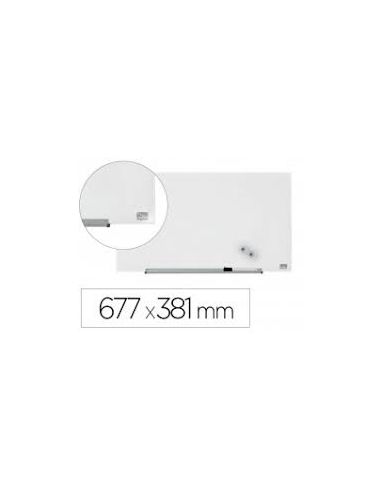 Pizarra Blanca Nobo Impression Pro Cristal 31\" Magnetica 677X381 Mm