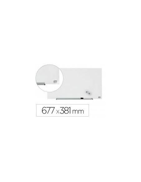 Pizarra Blanca Nobo Impression Pro Cristal 31\" Magnetica 677X381 Mm