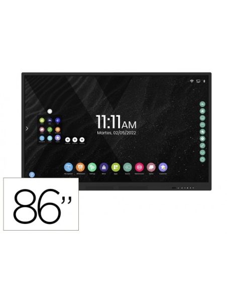 Pantalla Interactiva Rocada Cristal Templado 86\" Multitactil Wifi Con Altavoces Usb Thunderbolt