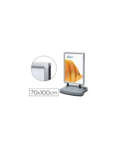 Caballete Jansen Display Involcable Para Exterior Doble Cara Marco Aluminio 70X100 Cm