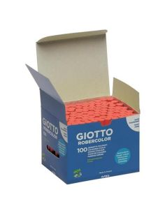 Caja 100 Tizas Robercolor Rojas