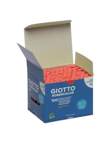 Caja 100 Tizas Robercolor Rojas