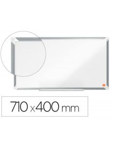 Pizarra Blanca Nobo Premium Plus Acero Lacado Formato Panoramico 32\" Magnetica 710X400 Mm