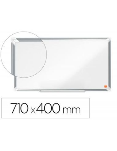 Pizarra Blanca Nobo Premium Plus Acero Lacado Formato Panoramico 32\" Magnetica 710X400 Mm