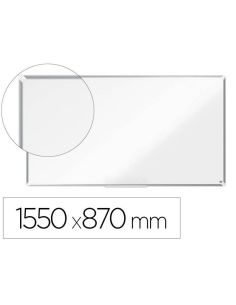 Pizarra Blanca Nobo Premium Plus Acero Lacado Formato Panoramico 70\" Magnetica 1550X870 Mm