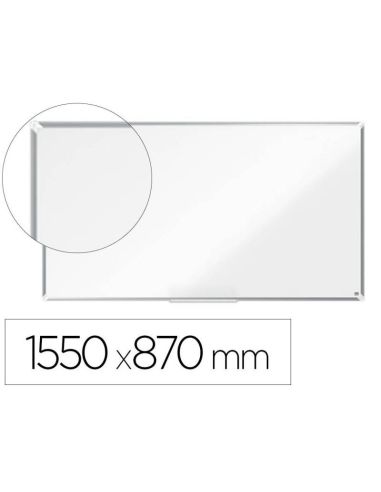 Pizarra Blanca Nobo Premium Plus Acero Lacado Formato Panoramico 70\" Magnetica 1550X870 Mm