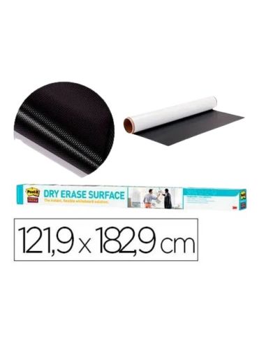 Pizarra Blanca Post-It Super Sticky Flex Rollo Adhesivo Removible 121,9X182,9 Cm