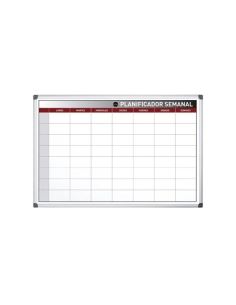 Planning Rocada Semanal Magnetico Rotulable Marco De Aluminio 90X60 Cm