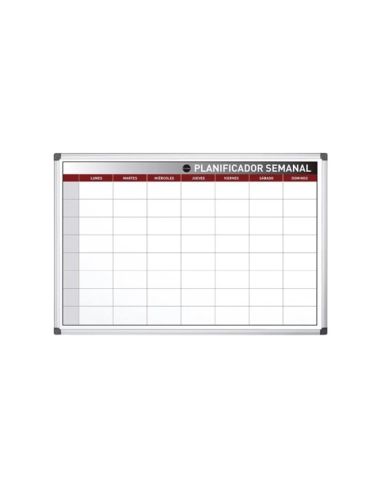 Planning Rocada Semanal Magnetico Rotulable Marco De Aluminio 90X60 Cm