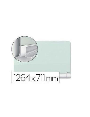 Pizarra Blanca Nobo Diamond Cristal Magnetica Esquinas Redondas 1264X711 Mm