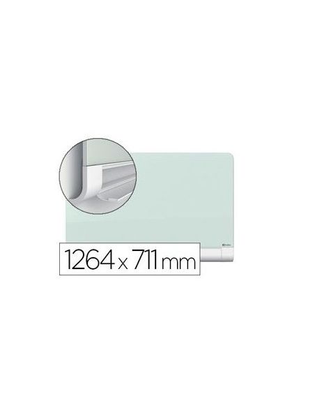 Pizarra Blanca Nobo Diamond Cristal Magnetica Esquinas Redondas 1264X711 Mm