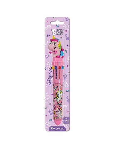 Boligrafo 10 Colores Tinta Aceite 0,7Mm Unicornio