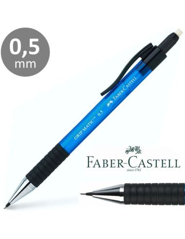 Portaminas Grip Matic 0.5 Azul Faber Castell