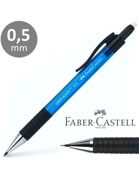 Portaminas Grip Matic 0.5 Azul Faber Castell