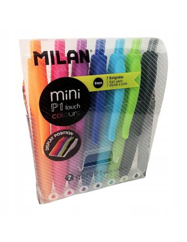Caja 7 Boligrafos Mini P1 Touch Colours Milan