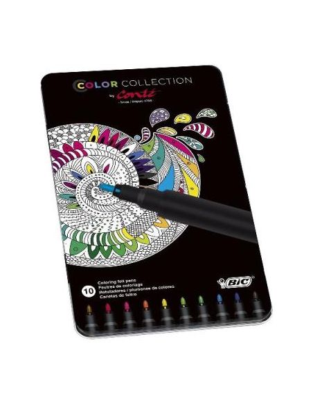 Caja Rotulador Bic Conte 10 Colores