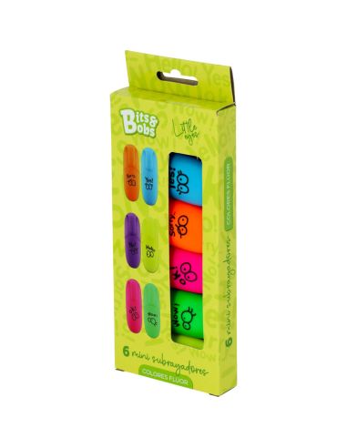 Caja 6 Minisubrayadores Flúor Little Eyes B&B