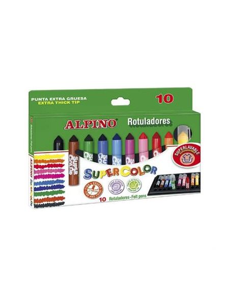 Caja 10 Rotuladores Alpino Supercolor
