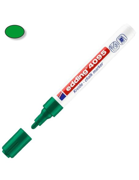 Marcador Edding 4095 Tiza Liquida Verde Oscuro