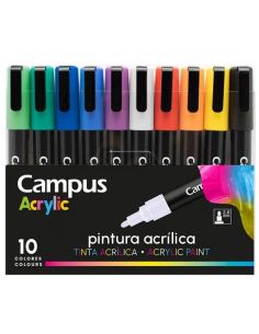 Rotuladores Acrílicos Campus Acrylic 10 Colores Básicos