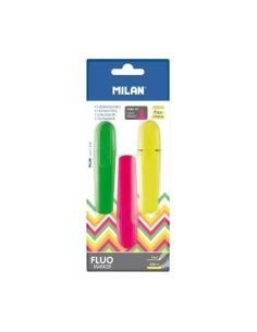 Blister Marcadores Fluo 3 Colores Milan