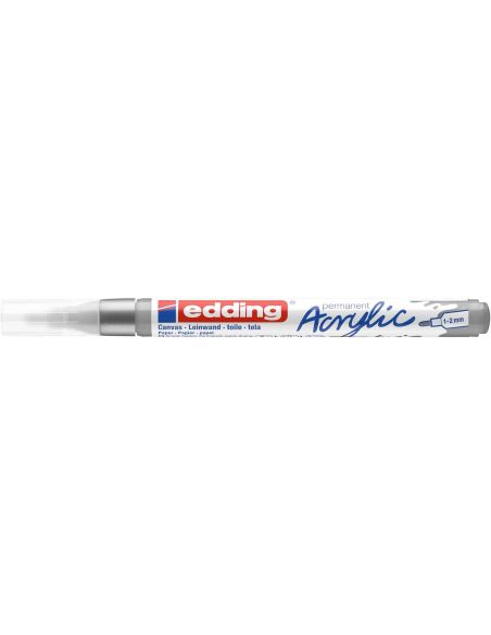 Marcador Acrilico Edding 5300 Trazo Fino 1-2 Mm Plata