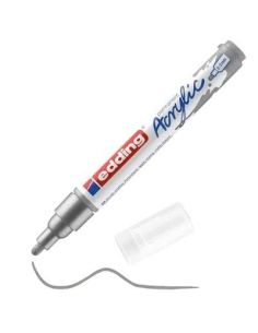 Marcador Acrilico Edding 5100 Trazo Medio 2-3 Mm Plata