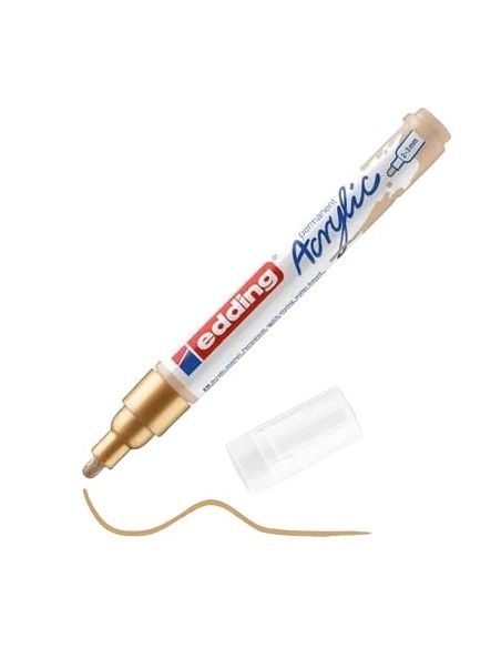 Marcador Acrilico Edding 5100 Trazo Medio 2-3 Mm Oro