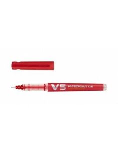 Rotulador V5 Rojo Recargable + Recambio