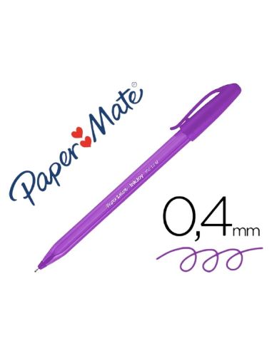 Boligrafo Paper Mate Inkjoy 100 Punta Media Trazo 1 Mm Morado
