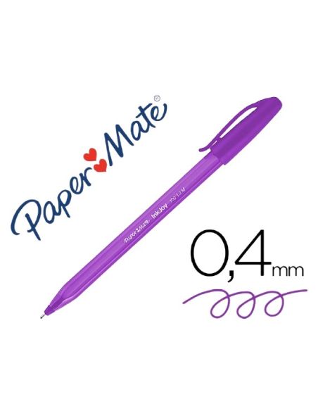 Boligrafo Paper Mate Inkjoy 100 Punta Media Trazo 1 Mm Morado