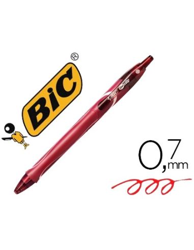 Boligrafo Rojo Bic Cristal Gel + 0.7 Mm