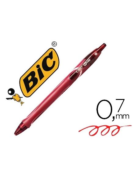 Boligrafo Rojo Bic Cristal Gel + 0.7 Mm