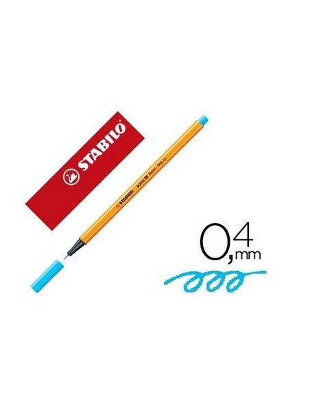 Rotulador Stabilo Punta De Fibra Point 88 Azul Neon 0,4 Mm