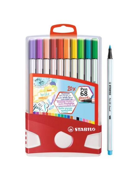 Rotulador Stabilo Pen 68 Brush Color Parade De 20 Uds.