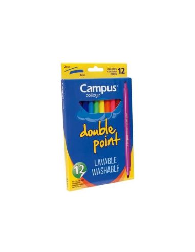 Rotuladores Doble Punta Campus College 12 Colores
