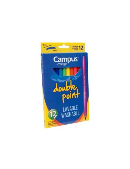 Rotuladores Doble Punta Campus College 12 Colores