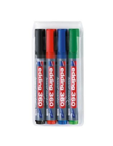 Bolsa 4 Marcadores Edding 360 Colores 01-04