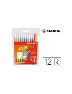 Estuche 12 Rotuladores Stabilo Trio