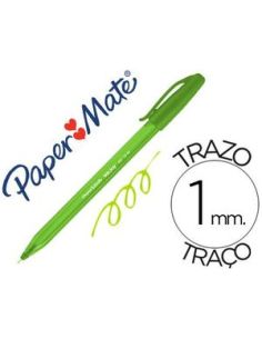 Bolígrafo Tinta Baja Viscosidad Paper Mate Inkjoy 100 Cap Verde Lima
