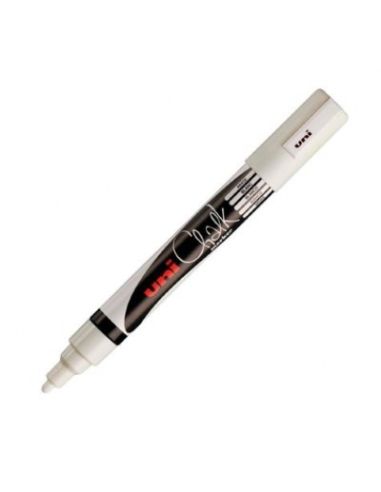 Marcador Tiza Liquida Conico Uni Chalk Blanco