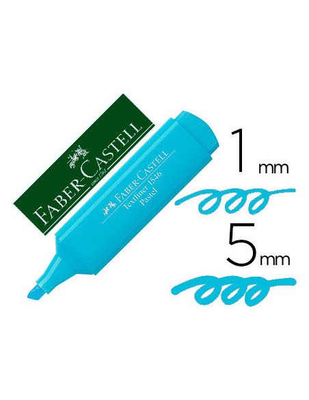 Rotulador Pastel Azul Faber Fluorescente 1546 Color