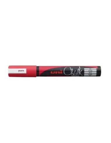 Marcador Tiza Liquida Conico Uni Chalk Rojo
