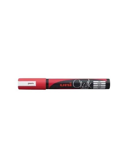Marcador Tiza Liquida Conico Uni Chalk Rojo