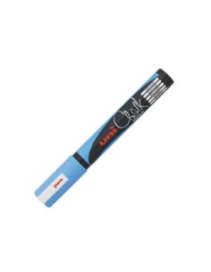 Marcador Tiza Liquida Conico Uni Chalk Azul Claro