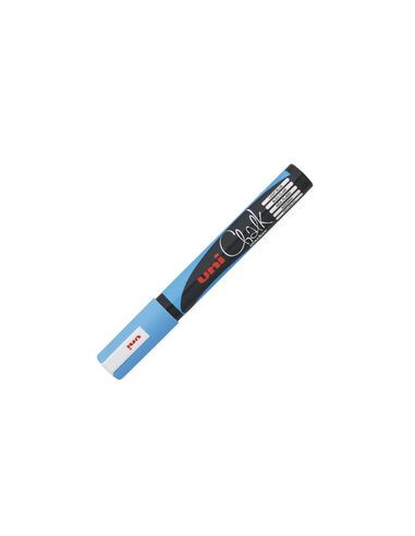 Marcador Tiza Liquida Conico Uni Chalk Azul Claro
