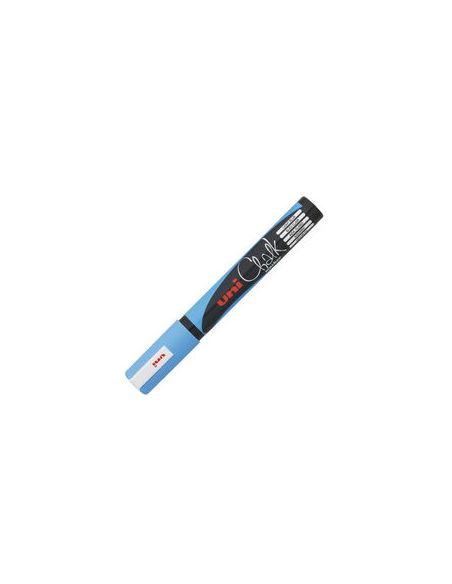 Marcador Tiza Liquida Conico Uni Chalk Azul Claro